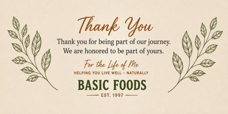 Thank you for being part of our journey